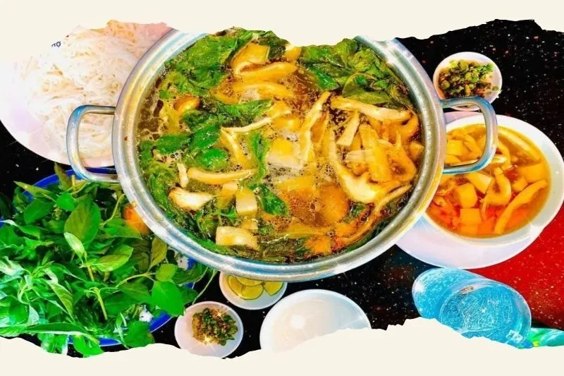 Lẩu gà lá é Ẩm Thực Ngói Quê